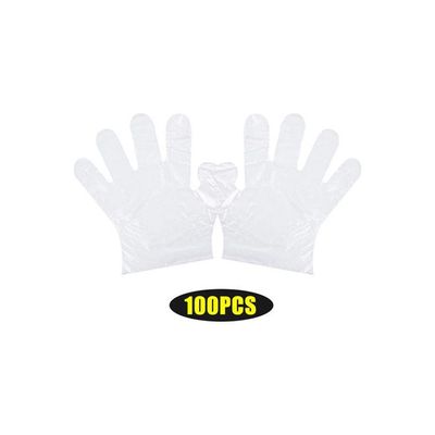 100-Piece Disposable Gloves Clear