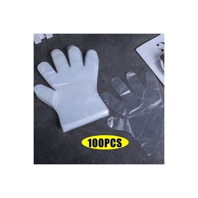 100-Piece Disposable Gloves Clear