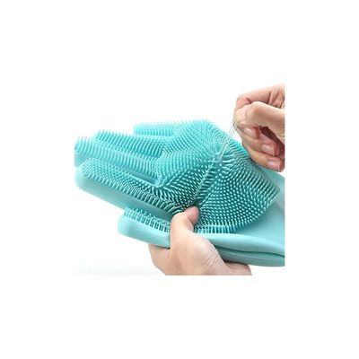 Dishwashing Cleaning Gloves Blue 25.00x4.00x16.00centimeter