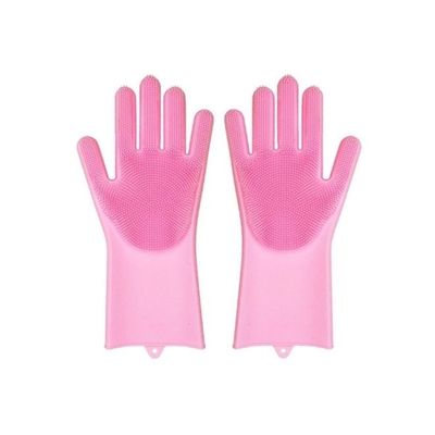 Magic Reusable Silicone Gloves Pink