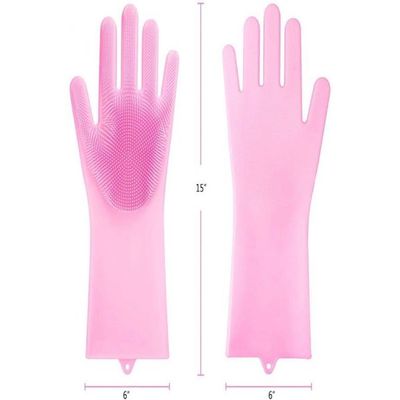 Magic Reusable Silicone Gloves Pink