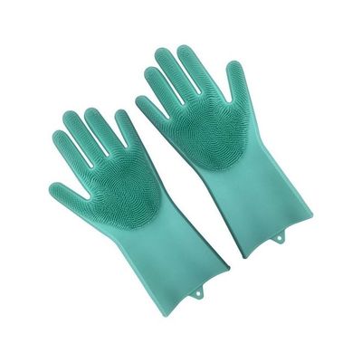 Pair Of 1 Magic Dish Washing Gloves Green 40x16x7cm