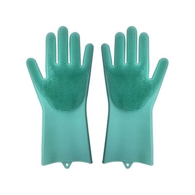 Pair Of 1 Magic Dish Washing Gloves Green 40x16x7cm