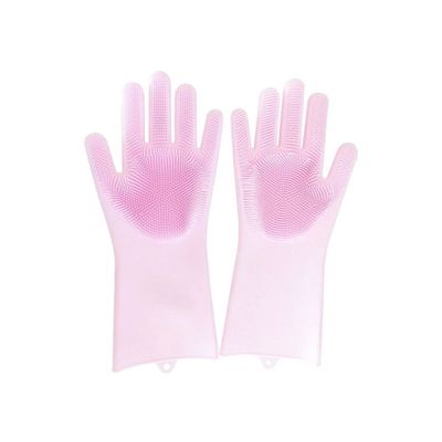 Silicone Dishwashing Gloves Pink