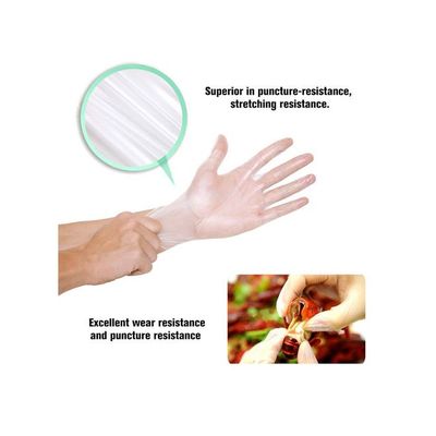 100-Piece Disposable Nitrile Exam Glove Transparent