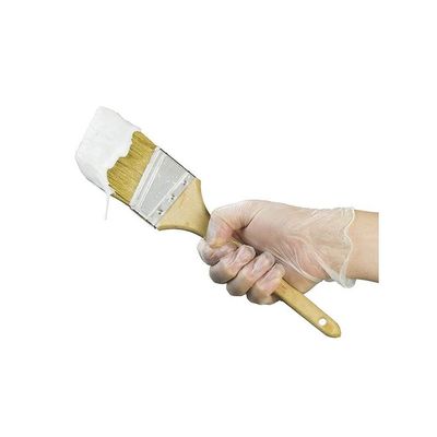 Set Of 100 Disposable Vinyl Gloves Transparent 9.5inch