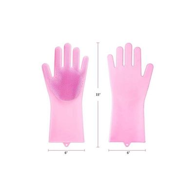 Silicone Magic Gloves Pink 25x6inch