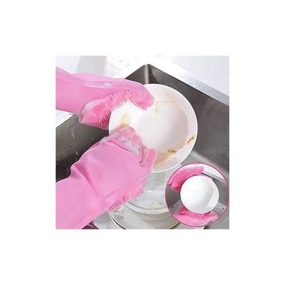 Silicone Magic Gloves Pink 25x6inch