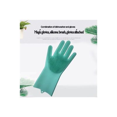 Magic Dish Washing Gloves Green 15x15x4cm
