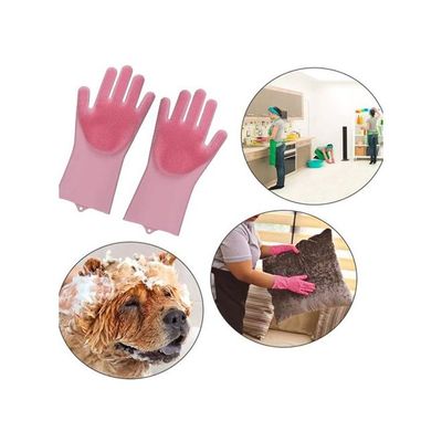 Reusable Gloves Pink 34x14.5cm