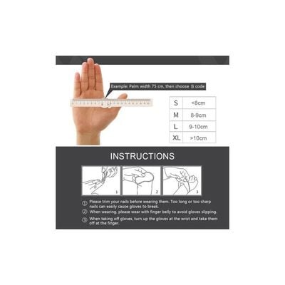 100-Piece Disposable Vinyl Examination Gloves Clear XL