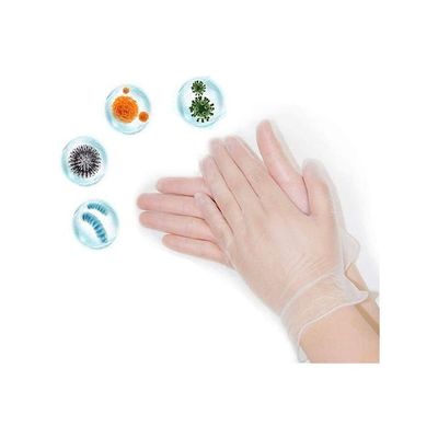 100-Piece Vinyl Disposable Gloves Clear