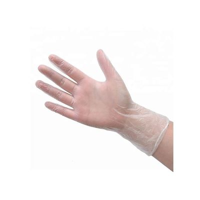 100-Piece Vinyl Hand Gloves Clear Large
