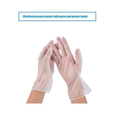 100-Piece Disposable Anti-Static Gloves Clear