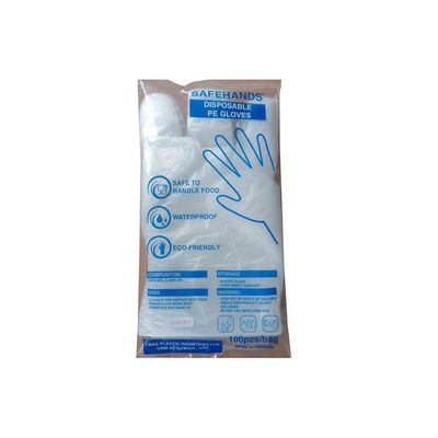 100-Piece Safehands Protective Glove Set Clear