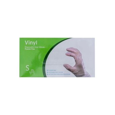 70-Piece Disposable Vinyl Gloves Transparent S