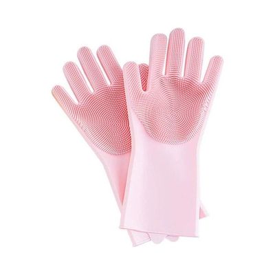 Magic Dishwashing Cleaning Sponge Gloves Pink 300g