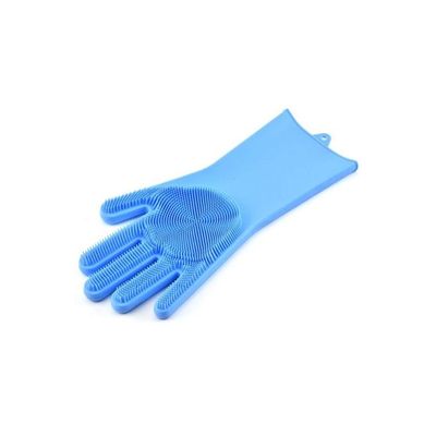 Dishwashing Gloves Scrubber Blue 35.5x16x2centimeter