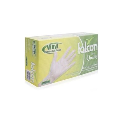 100-Piece Vinyl Examination Gloves White M