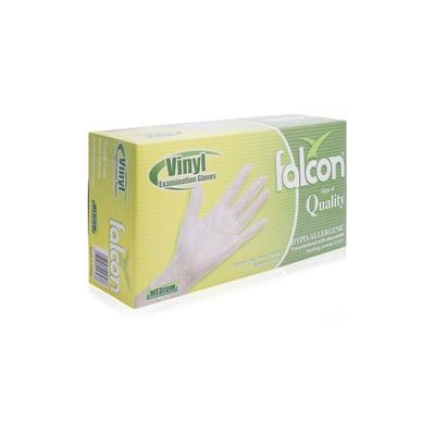 100-Piece Vinyl Examination Gloves White M