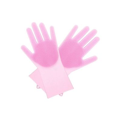 Pair Of Magic Cleaning Gloves Pink