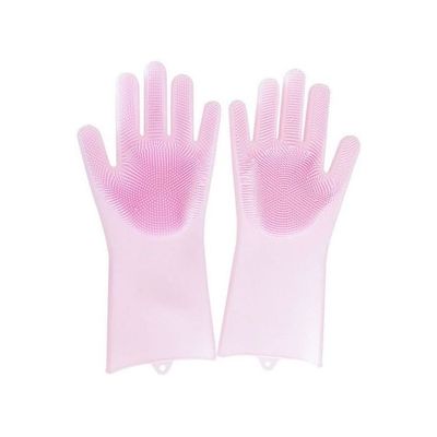 Pair Of Magic Cleaning Gloves Pink