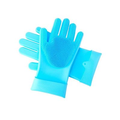 Pair Of Dishwashing Gloves Blue 30centimeter