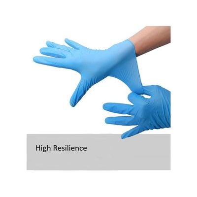 100-Piece Vinyl Disposable Gloves Blue Large