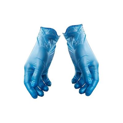 Pack Of 100 Disposable Vinyl Gloves Blue