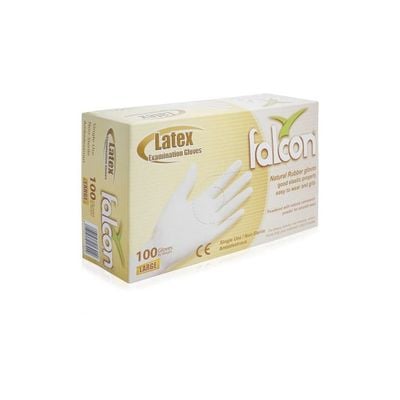 100-Piece Latex Examination Gloves Set White L