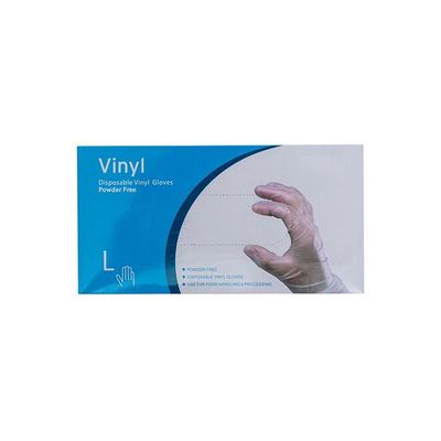 70-Piece Disposable Vinyl Gloves Transparent L