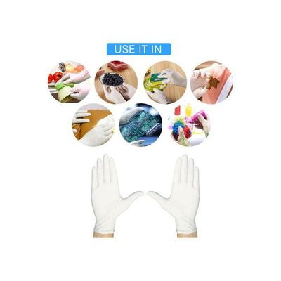 Disposable Latex Gloves White 22x6.80x12centimeter