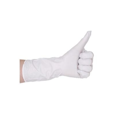 50-Piece Latex Disposable Gloves White L