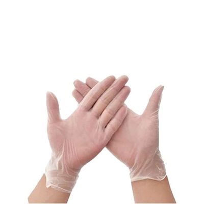 200-Piece Disposable Vinyl Hand Gloves Clear M