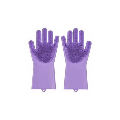 Multipurpose Dishwashing Gloves  Purple 34x14.5cm