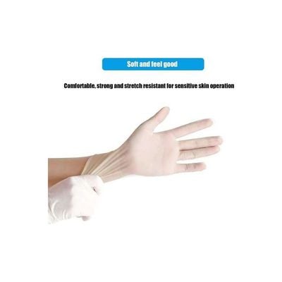 100-Piece Disposable Anti-Static Gloves Clear