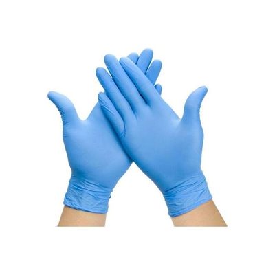 100-Piece Vinyl Disposable Gloves Blue Medium