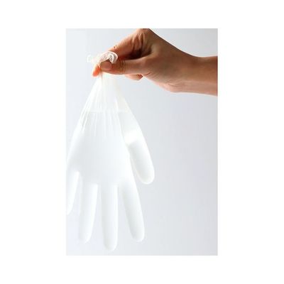 50-Piece Disposable Anti-Static Plastic Gloves Clear