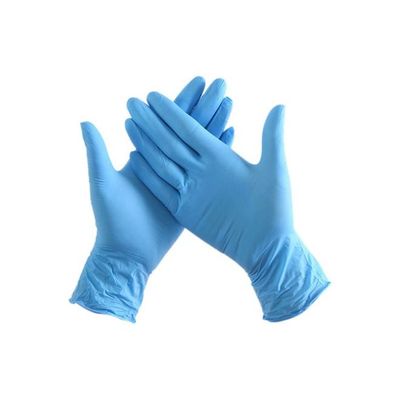 100-Piece Industrial Rubber Gloves Sky Blue S