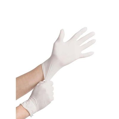 100-Piece Disposable Latex Gloves White