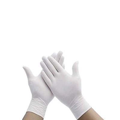 100-Piece Disposable Latex Gloves White