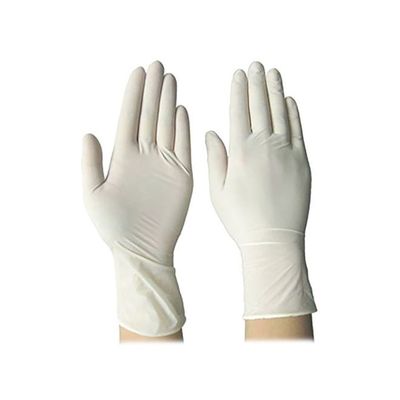 100-Piece Disposable Latex Gloves White