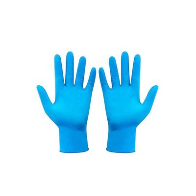 Portable Waterproof Anti-Slip Single Use Nitrile Glove Blue 22centimeter