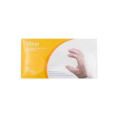 70-Piece Disposable Vinyl Gloves Transparent XL