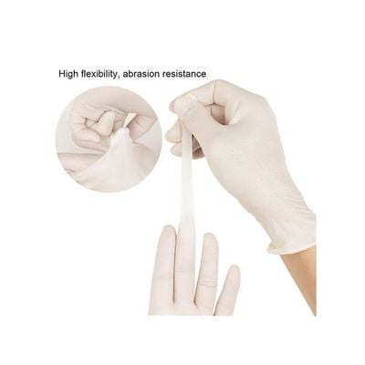 Pair Of 50 Powder-Free Sterile Food Grade Disposable Gloves White XL