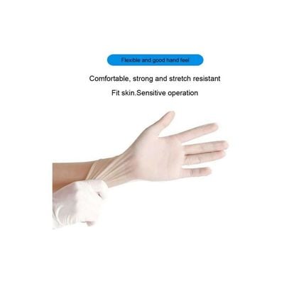 Pair Of Disposable PVC Gloves Clear 22x7x9centimeter