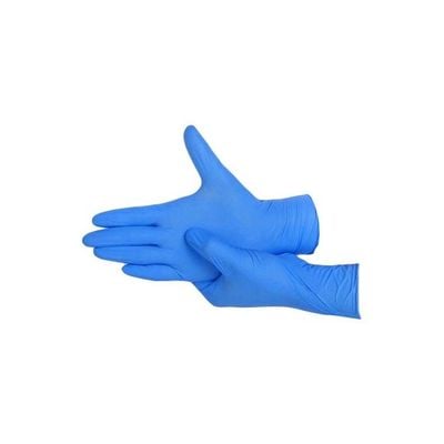 100-Piece Disposable Nitrile Gloves Blue 24cm