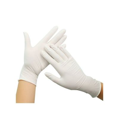 Pair Of 50 Powder-Free Sterile Food Grade Disposable Gloves White