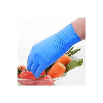 Pack Of 50 Nitrile Disposable Gloves Blue