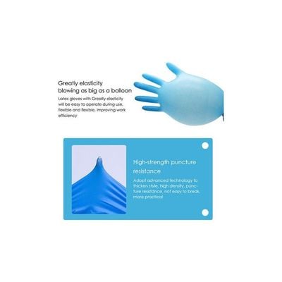 Acid Proof Protective Gloves Blue 22 x 5 x 10centimeter